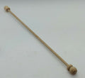 one miniature curtain pole in pine on a white background